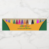 Crayon Colors Label Waterfles Etiket (Enkel label)