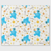 Crayon Cookie Monster Cookie Pattern Cadeaupapier (Vlak)