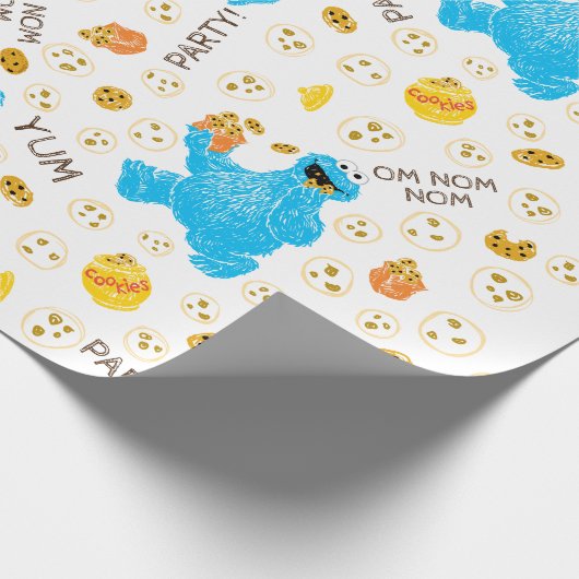 Crayon Cookie Monster Cookie Pattern Cadeaupapier (Hoek)
