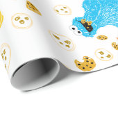 Crayon Cookie Monster Cookie Pattern Cadeaupapier (Rol Hoek)
