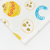 Crayon Cookie Monster Cookie Pattern Fleece Deken (Hoek)