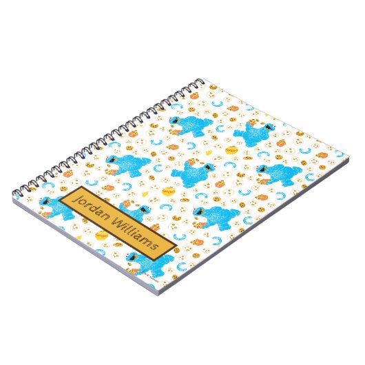 Crayon Cookie Monster Cookie Pattern Notitieboek (Linkerzijde)