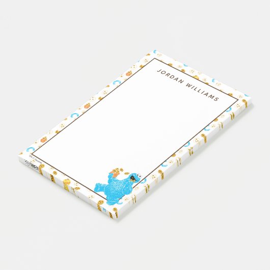 Crayon Cookie Monster Cookie Pattern Post-it® Notes (Schuin)