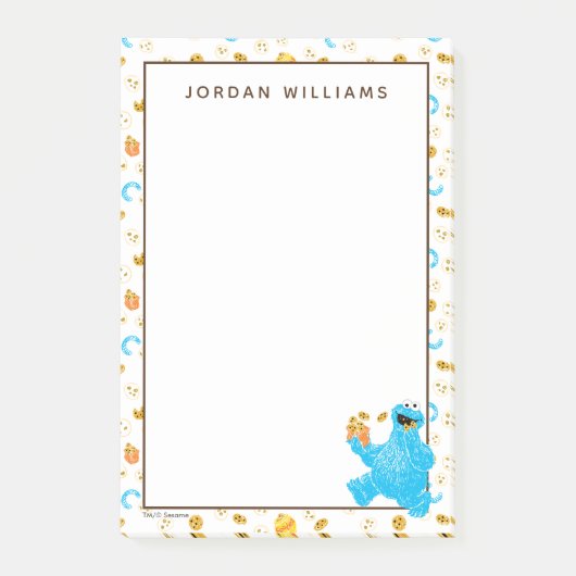 Crayon Cookie Monster Cookie Pattern Post-it® Notes (Voorkant)