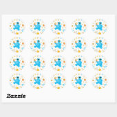 Crayon Cookie Monster Cookie Pattern Ronde Sticker (Vel)