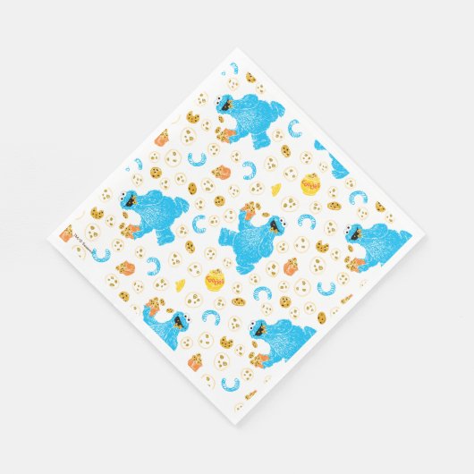 Crayon Cookie Monster Cookie Pattern Servet (Hoek)