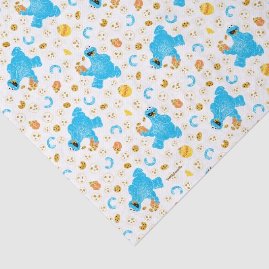 Crayon Cookie Monster Cookie Pattern Tissuepapier (Detail)