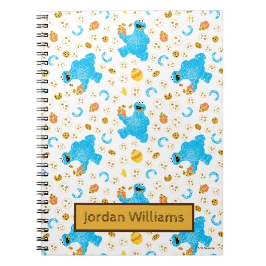 Crayon Cookie Monster Koekje Patroon Notitieboek (Voorkant)