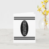 Crayon Crayon Matching Halloween Costume Couple Gr Kaart (Gele Bloem)