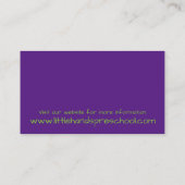 Crayon Crayons Art Leerleraar Kunstkunst Preschool Visitekaartje (Achterkant)