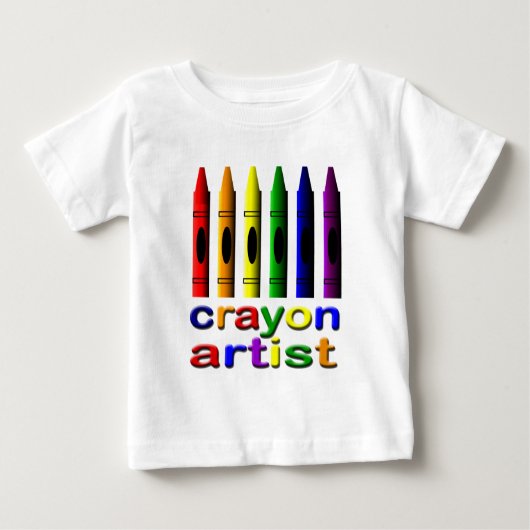Crayon Crayons Artist Baby T-Shirt (Voorkant)