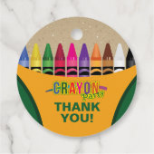 Crayon dank u bedankjes labels (Achterkant)