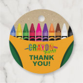 Crayon dank u bedankjes labels (Voorkant)