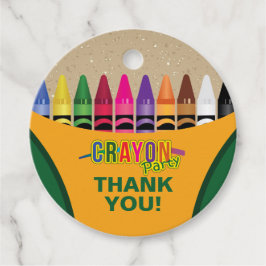 Crayon dank u bedankjes labels