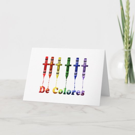 Crayon DE Colores Note Kaart met Kleurpotloden (Voorkant)