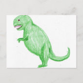 Crayon Dinosaur Briefkaart (Voorkant)