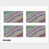 Crayon Drawing Lines Rechthoekige Sticker (Vel)