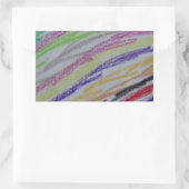 Crayon Drawing Lines Rechthoekige Sticker (Tas)