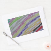Crayon Drawing Lines Rechthoekige Sticker (Envelop)