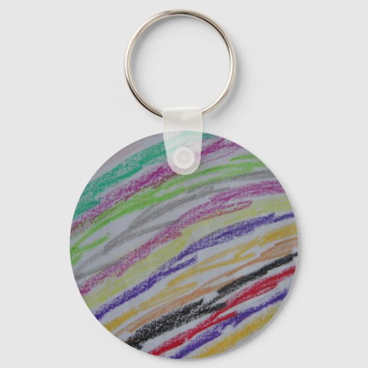 Crayon Drawing Lines Sleutelhanger (Voorkant)