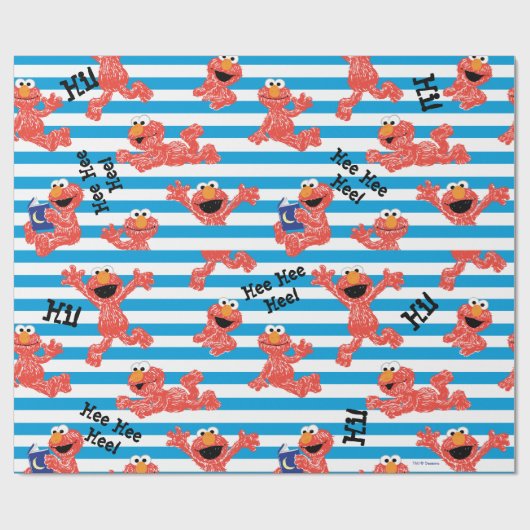 Crayon Elmo Stripe Pattern Cadeaupapier (Vlak)