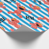 Crayon Elmo Stripe Pattern Cadeaupapier (Hoek)