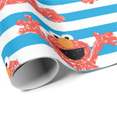 Crayon Elmo Stripe Pattern Cadeaupapier (Rol Hoek)