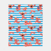 Crayon Elmo Stripe Pattern Fleece Deken (Voorkant)