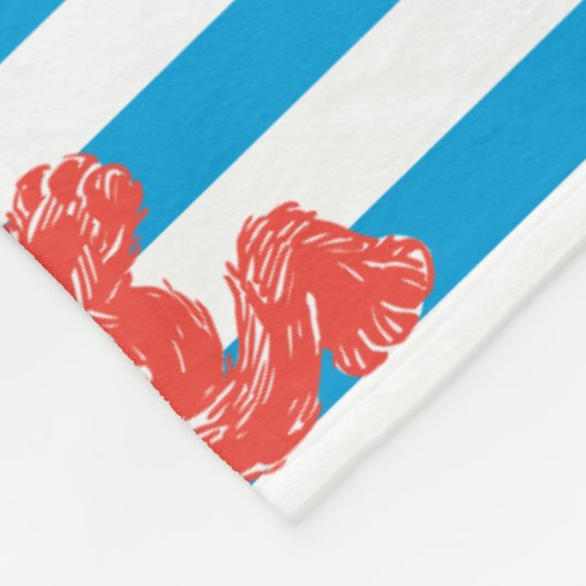 Crayon Elmo Stripe Pattern Fleece Deken (Hoek)