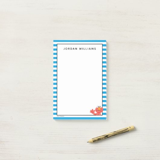 Crayon Elmo Stripe Pattern Post-it® Notes (Op bureau)