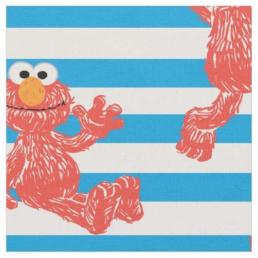 Crayon Elmo Stripe Pattern Stof (Close Up)