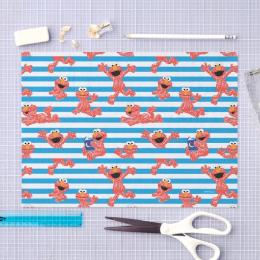 Crayon Elmo Stripe Pattern Tissuepapier (Craft)