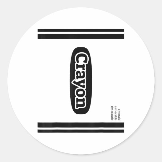 Crayon Emerald Green Group kostuum Ronde Sticker (Voorkant)