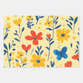 Crayon en vlinderbloemen inpakpapier vel (Voorkant)