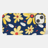 Crayon en vlinderbloemen iPhone hoesje (Achterkant horizontaal)