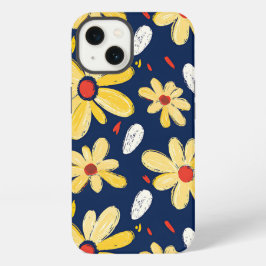 Crayon en vlinderbloemen iPhone 13 hoesje