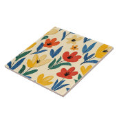 Crayon en vlinderbloemen tegeltje (Zijkant)