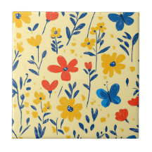 Crayon en vlinderbloemen