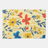 Crayon en vlinderbloemen theedoek (Horizontaal)