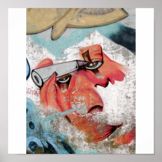 Crayon Face Graffiti Poster (Voorkant)