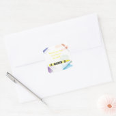 Crayon Favor Sticker | Geel (Envelop)
