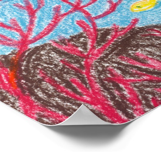 Crayon Fish #4 - Poster (Hoek)