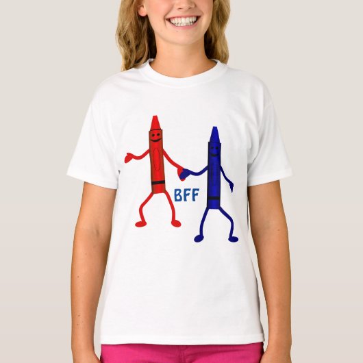 Crayon Friends BFF T-shirt (Voorkant)