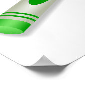 Crayon Green Wereldbol Poster (Hoek)