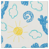 Crayon Grover Sunshine Pattern Stof (Close Up)