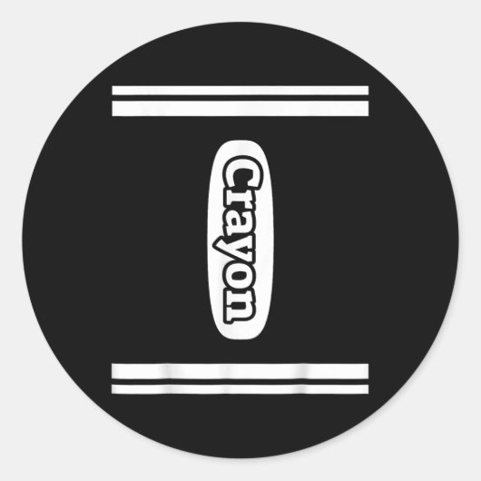 Crayon Halloween kostuum Ronde Sticker (Voorkant)
