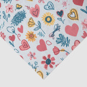 Crayon Harten en Bloemen Tissuepapier (Detail)