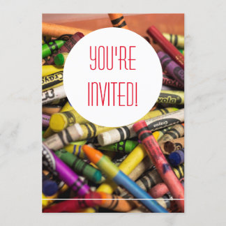 Crayon Invitation Kaart