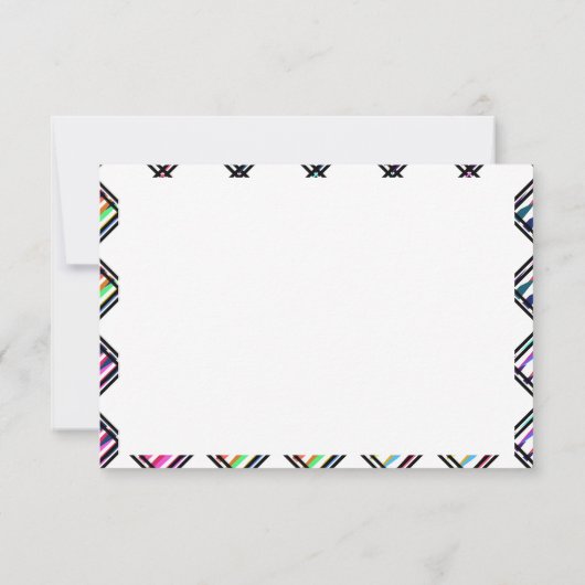 Crayon Jamboree Blank Invitation Sjabloon Kaart (Achterkant)