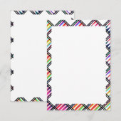 Crayon Jamboree Blank Invitation Sjabloon Kaart (Voorkant / Achterkant)